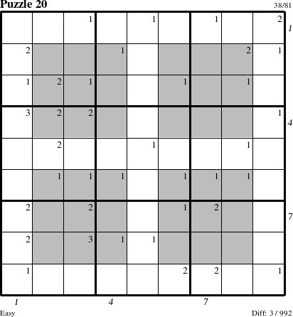 Step-by-Step Instructions for Puzzle 20 with all 3 steps marked