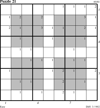 Step-by-Step Instructions for Puzzle 21 with all 3 steps marked