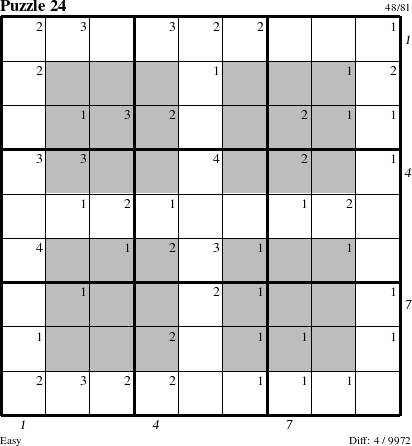 Step-by-Step Instructions for Puzzle 24 with all 4 steps marked