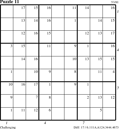 Step-by-Step Instructions for Puzzle 11 with all 17 steps marked