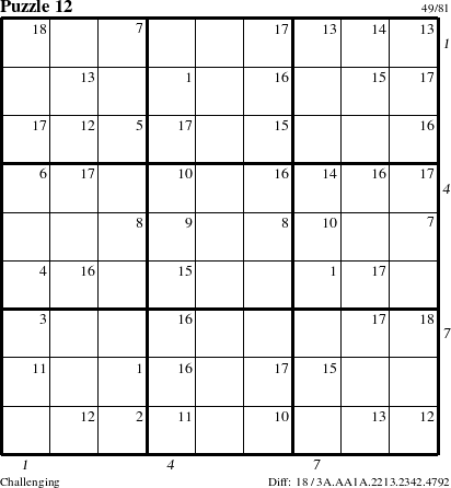 Step-by-Step Instructions for Puzzle 12 with all 18 steps marked