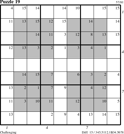 Step-by-Step Instructions for Puzzle 19 with all 15 steps marked