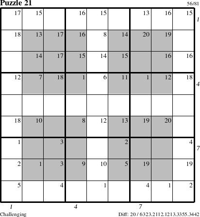 Step-by-Step Instructions for Puzzle 21 with all 20 steps marked