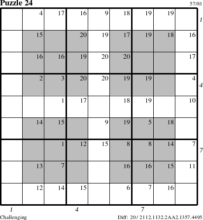 Step-by-Step Instructions for Puzzle 24 with all 20 steps marked