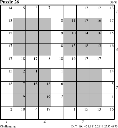 Step-by-Step Instructions for Puzzle 26 with all 19 steps marked