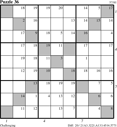 Step-by-Step Instructions for Puzzle 36 with all 20 steps marked