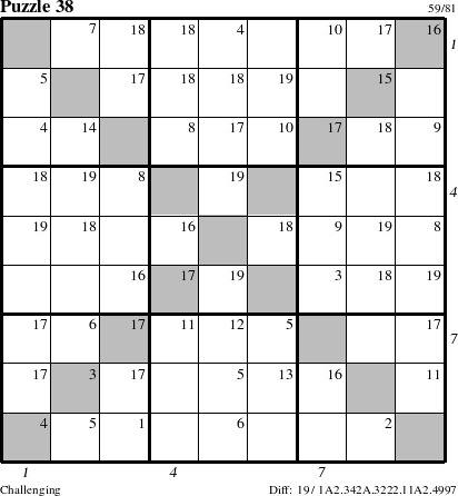 Step-by-Step Instructions for Puzzle 38 with all 19 steps marked