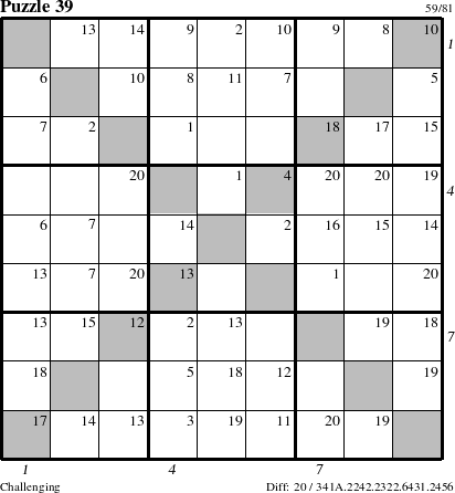 Step-by-Step Instructions for Puzzle 39 with all 20 steps marked