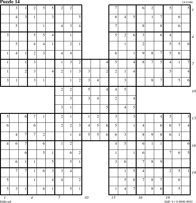 Step-by-Step Instructions for Puzzle 14 with all 9 steps marked