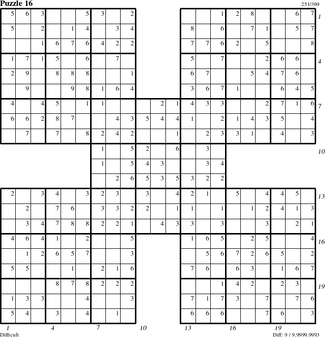 Step-by-Step Instructions for Puzzle 16 with all 9 steps marked