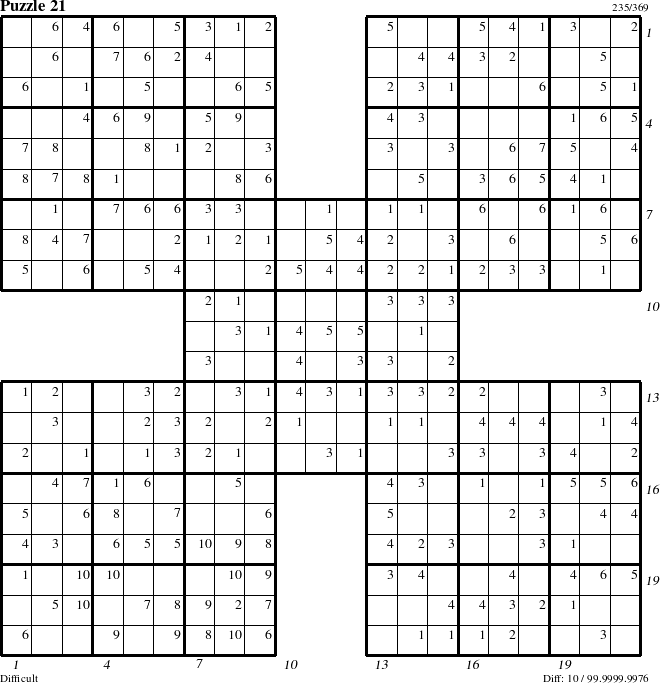 Step-by-Step Instructions for Puzzle 21 with all 10 steps marked