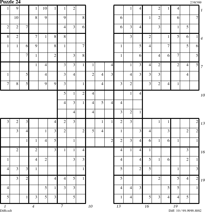 Step-by-Step Instructions for Puzzle 24 with all 10 steps marked