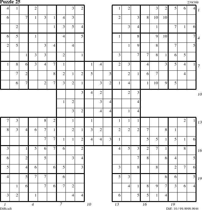 Step-by-Step Instructions for Puzzle 25 with all 10 steps marked