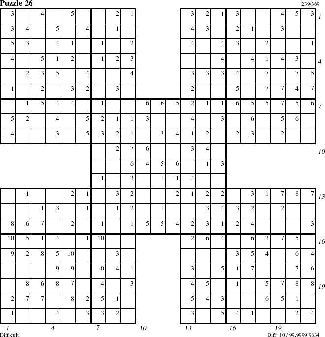 Step-by-Step Instructions for Puzzle 26 with all 10 steps marked