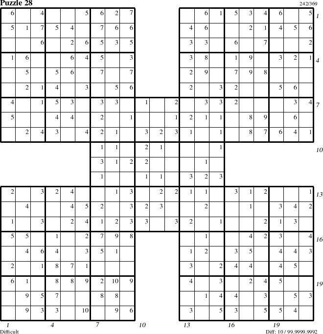 Step-by-Step Instructions for Puzzle 28 with all 10 steps marked