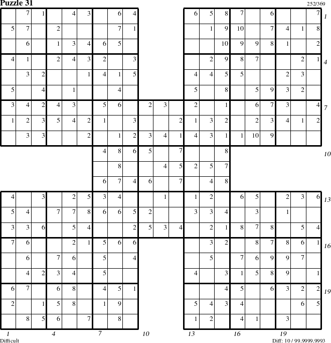 Step-by-Step Instructions for Puzzle 31 with all 10 steps marked