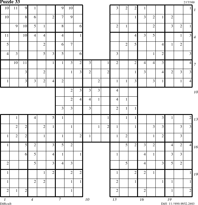 Step-by-Step Instructions for Puzzle 33 with all 11 steps marked