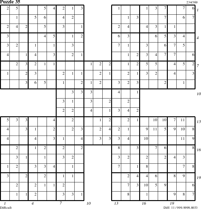 Step-by-Step Instructions for Puzzle 35 with all 11 steps marked