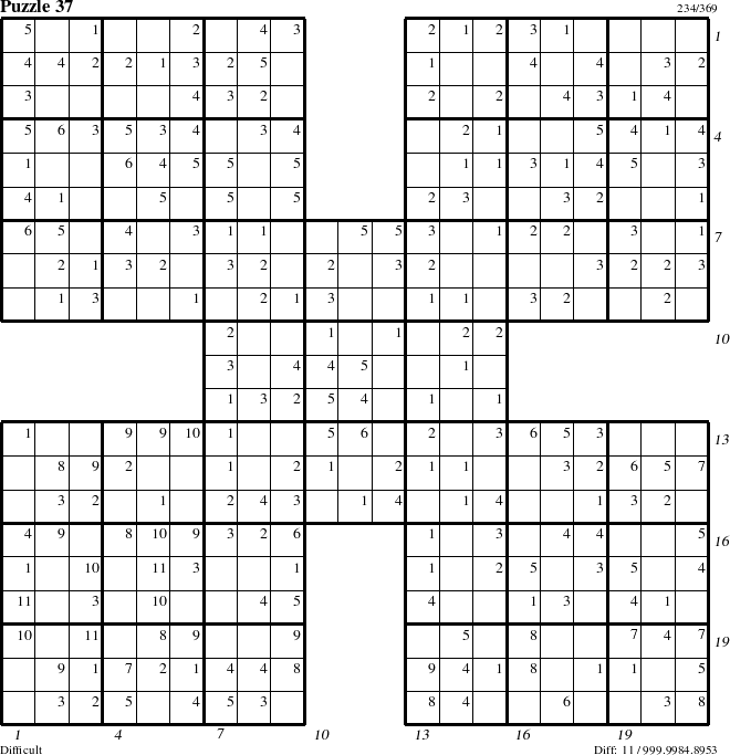 Step-by-Step Instructions for Puzzle 37 with all 11 steps marked