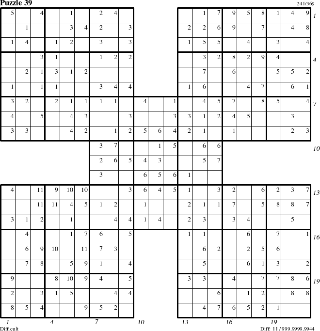 Step-by-Step Instructions for Puzzle 39 with all 11 steps marked