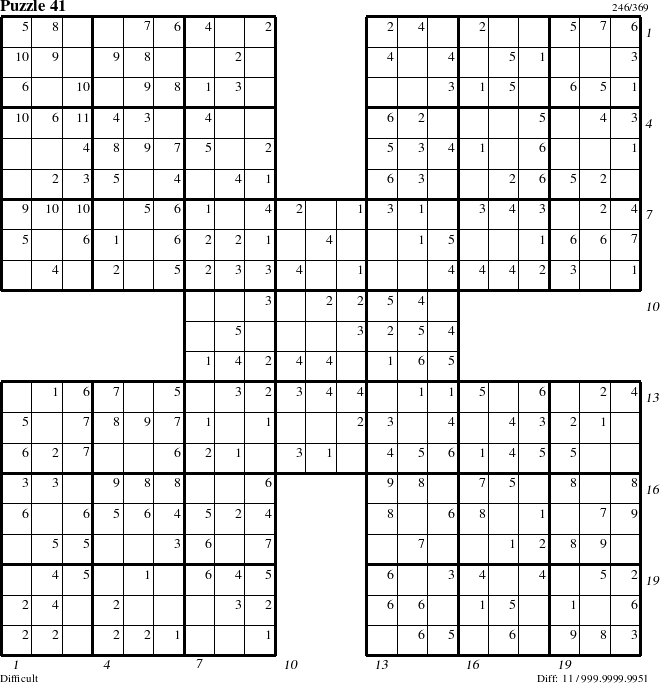 Step-by-Step Instructions for Puzzle 41 with all 11 steps marked