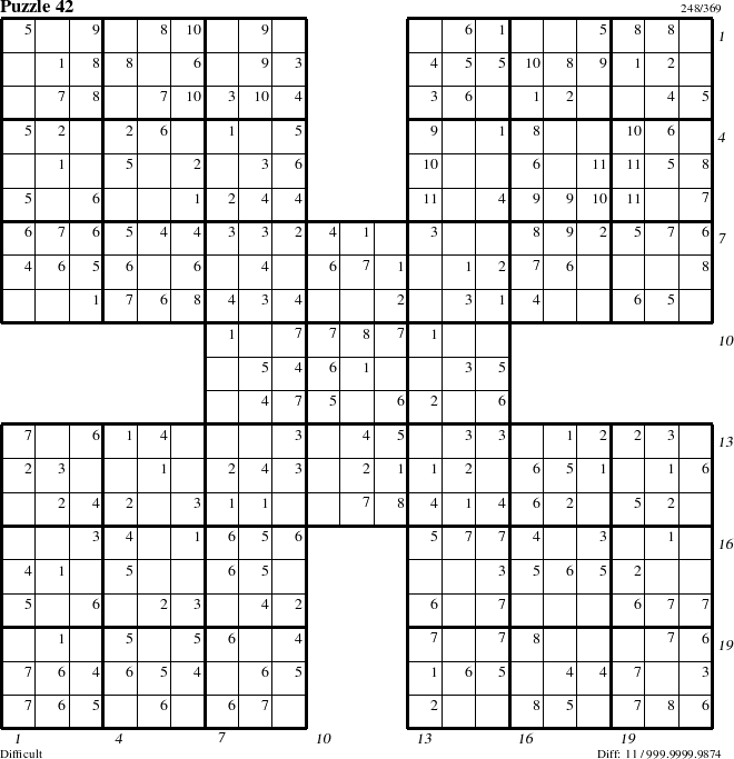 Step-by-Step Instructions for Puzzle 42 with all 11 steps marked