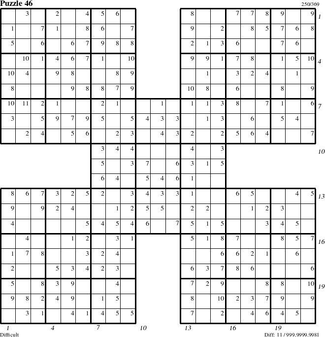 Step-by-Step Instructions for Puzzle 46 with all 11 steps marked