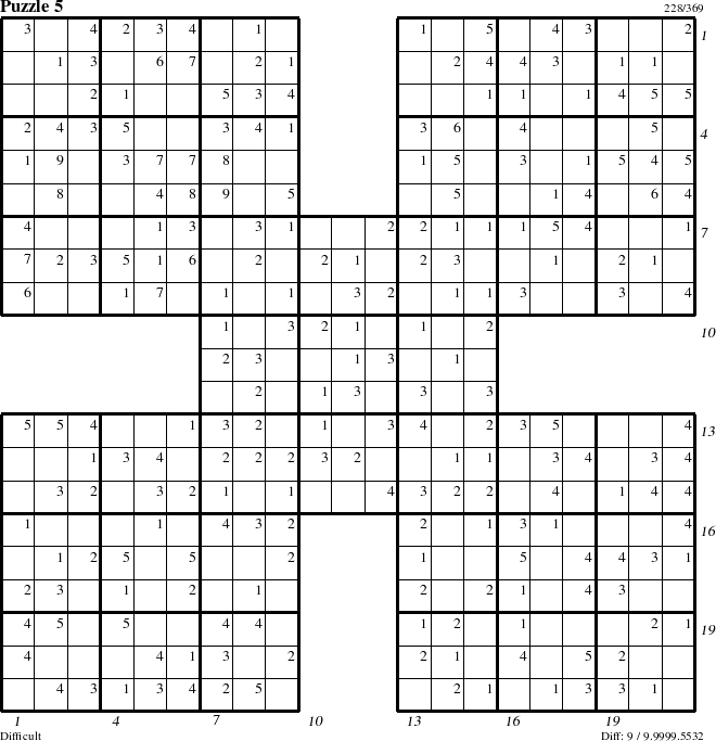 Step-by-Step Instructions for Puzzle 5 with all 9 steps marked