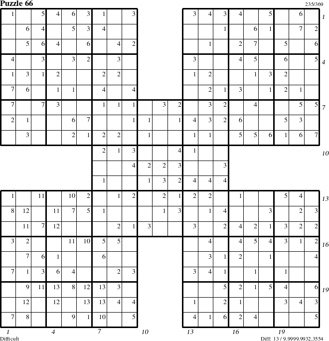 Step-by-Step Instructions for Puzzle 66 with all 13 steps marked