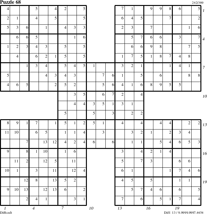 Step-by-Step Instructions for Puzzle 68 with all 13 steps marked