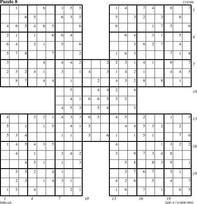 Step-by-Step Instructions for Puzzle 8 with all 9 steps marked