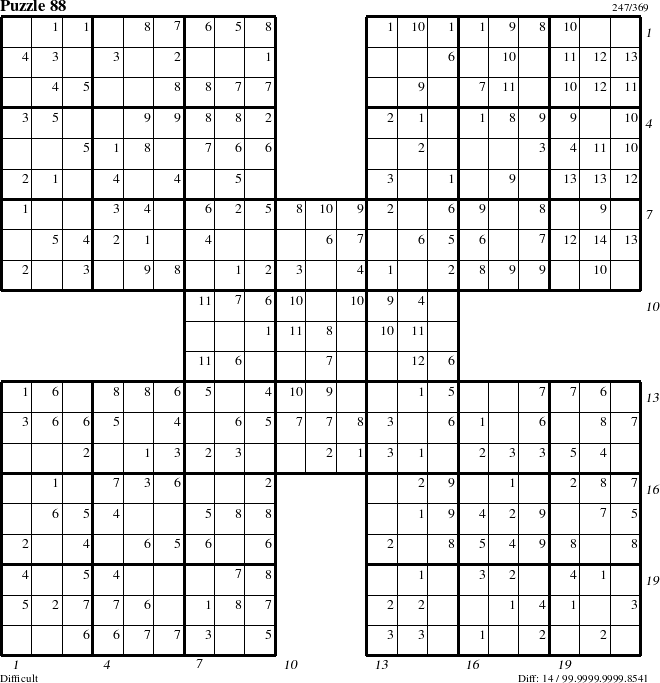 Step-by-Step Instructions for Puzzle 88 with all 14 steps marked