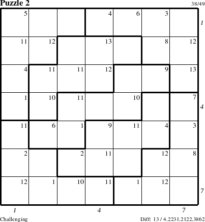 Step-by-Step Instructions for Puzzle 2 with all 13 steps marked