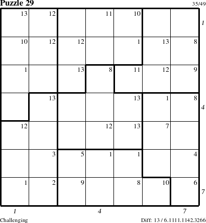 Step-by-Step Instructions for Puzzle 29 with all 13 steps marked