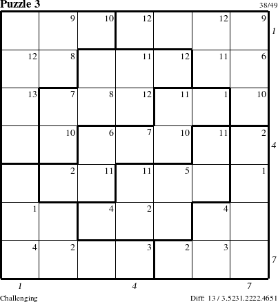 Step-by-Step Instructions for Puzzle 3 with all 13 steps marked