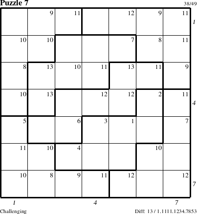 Step-by-Step Instructions for Puzzle 7 with all 13 steps marked