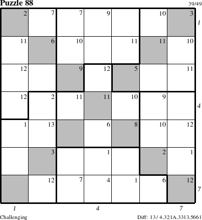 Step-by-Step Instructions for Puzzle 88 with all 13 steps marked