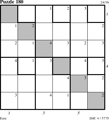 Step-by-Step Instructions for Puzzle 180 with all 4 steps marked