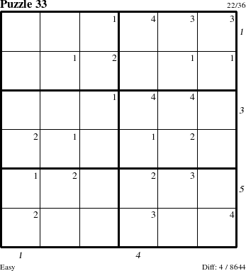 Step-by-Step Instructions for Puzzle 33 with all 4 steps marked