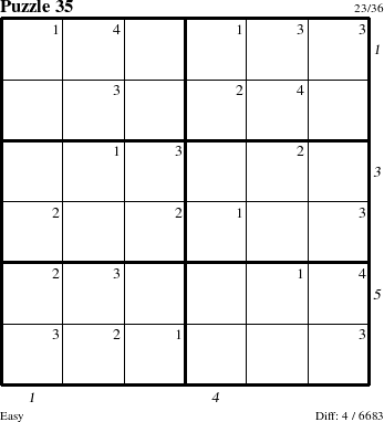 Step-by-Step Instructions for Puzzle 35 with all 4 steps marked