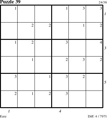 Step-by-Step Instructions for Puzzle 39 with all 4 steps marked