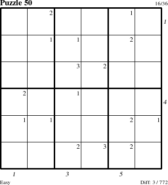 Step-by-Step Instructions for Puzzle 50 with all 3 steps marked