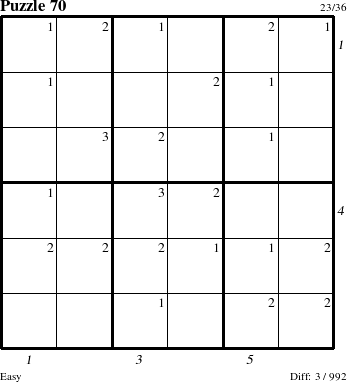 Step-by-Step Instructions for Puzzle 70 with all 3 steps marked