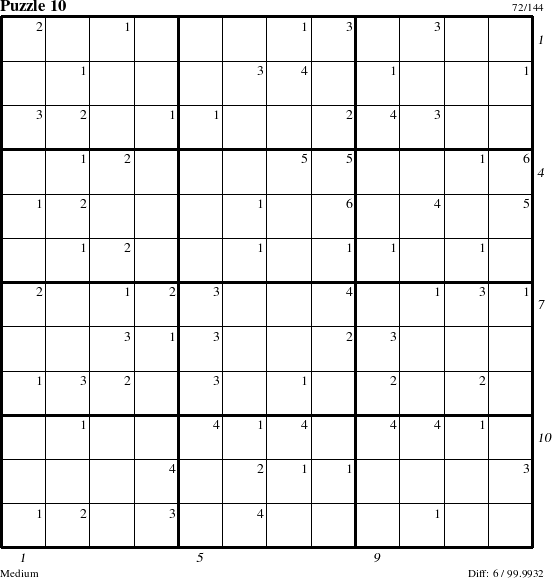 Step-by-Step Instructions for Puzzle 10 with all 6 steps marked