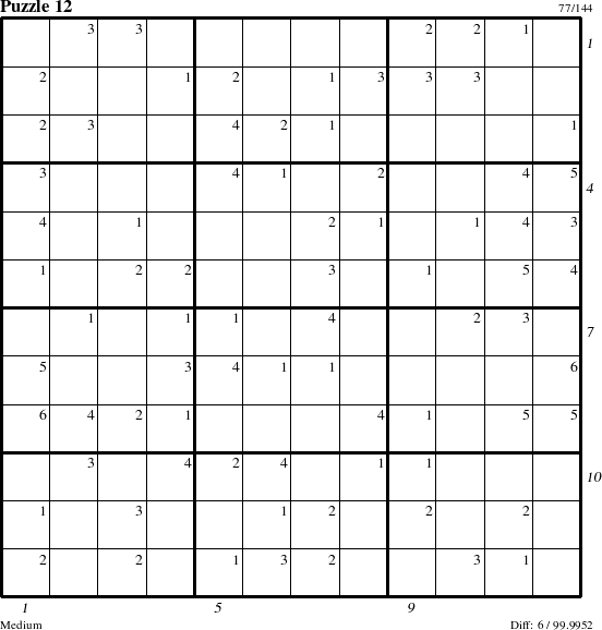 Step-by-Step Instructions for Puzzle 12 with all 6 steps marked