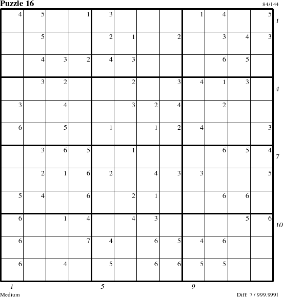 Step-by-Step Instructions for Puzzle 16 with all 7 steps marked