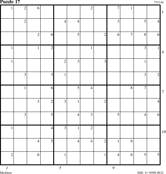 Step-by-Step Instructions for Puzzle 17 with all 8 steps marked