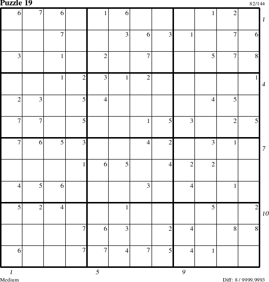 Step-by-Step Instructions for Puzzle 19 with all 8 steps marked