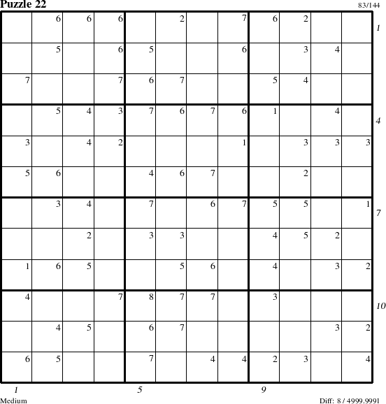 Step-by-Step Instructions for Puzzle 22 with all 8 steps marked