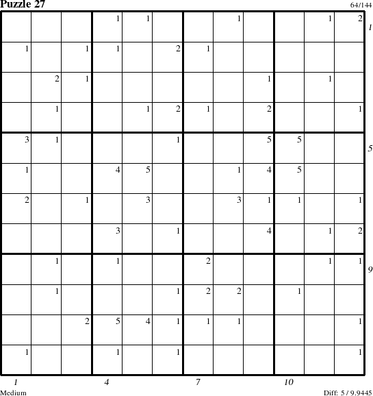 Step-by-Step Instructions for Puzzle 27 with all 5 steps marked